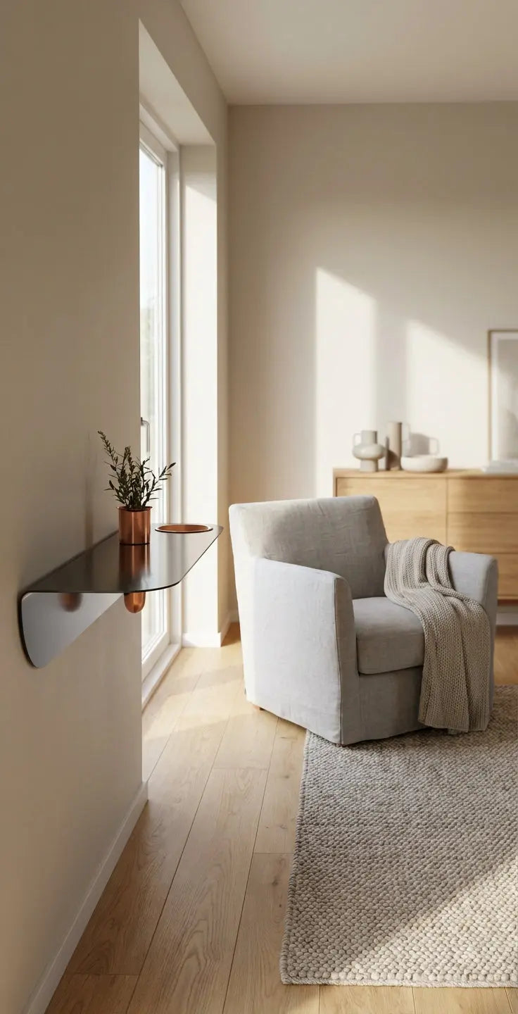 Aura Floating Console Shelf The Story Kiln