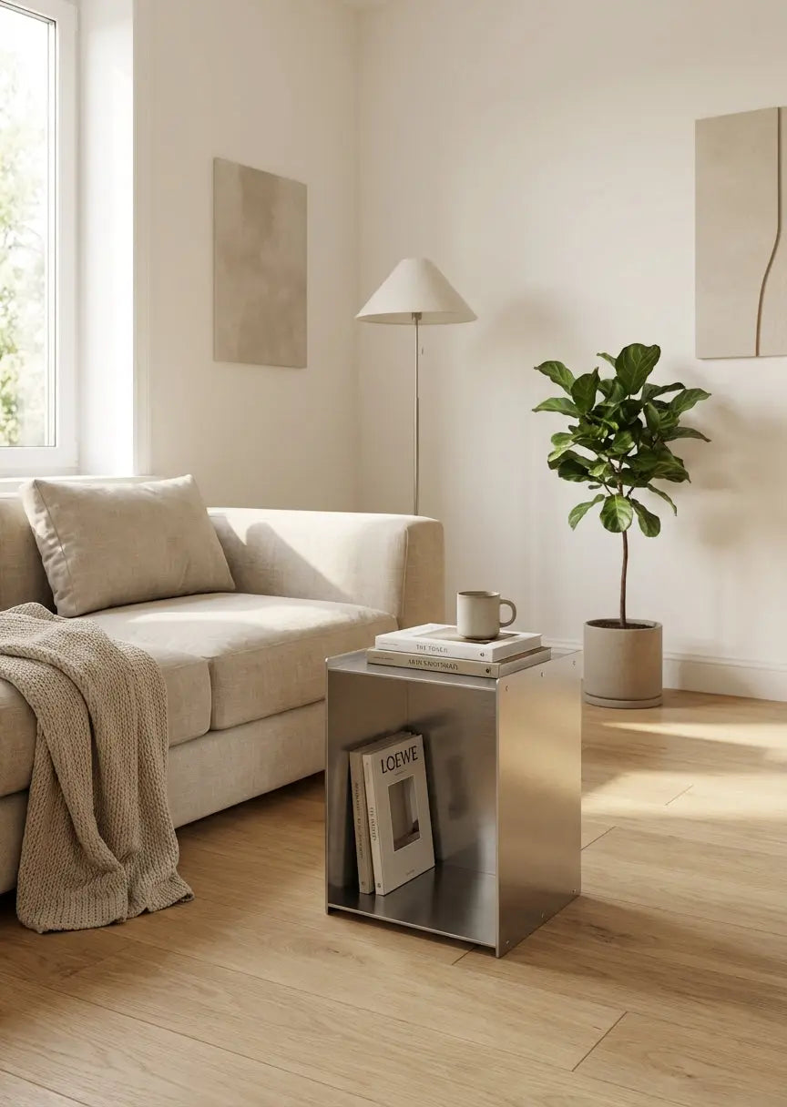 Monolith Stainless Side Table - Standard The Story Kiln