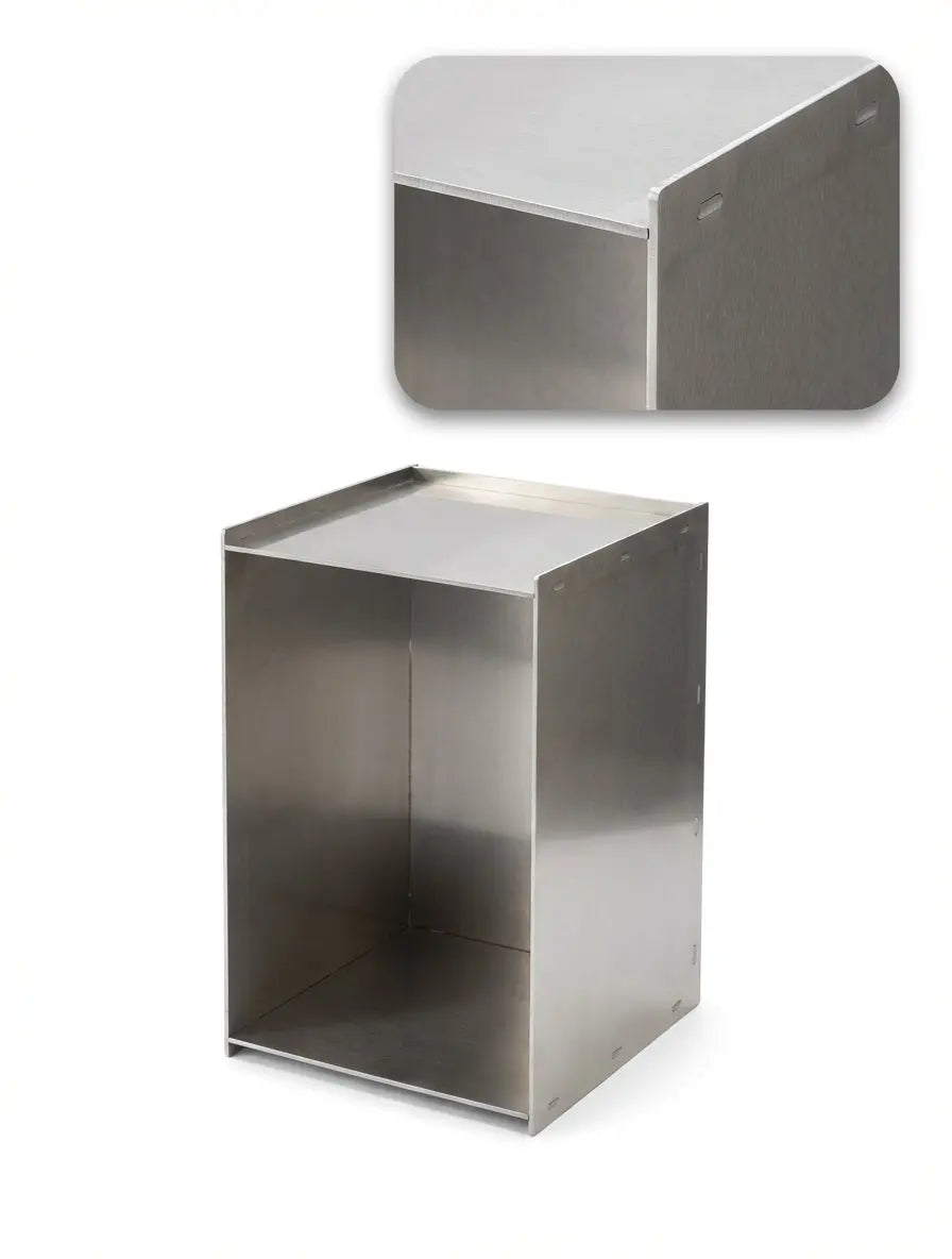Monolith Stainless Side Table - Compact The Story Kiln