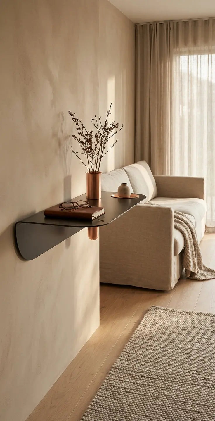 Aura Floating Console Shelf The Story Kiln