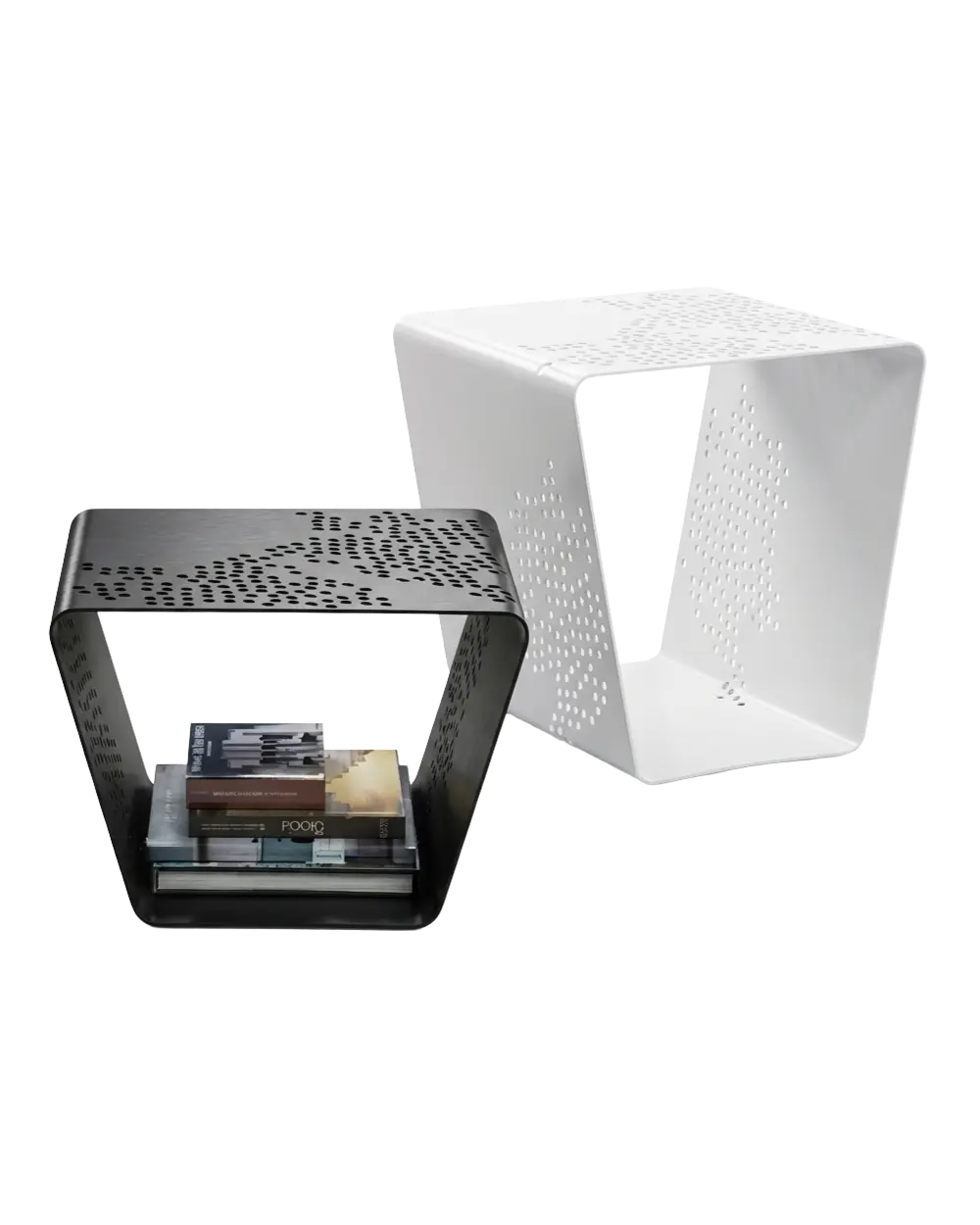 Perforated Geometric Side Table - Duo Set The Story Kiln